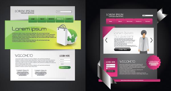 网站模板设计与平面广告 素材中国的视觉美学融合